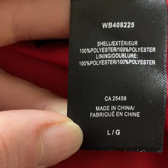 BB Dakota red chiffon mini dress size large pleated bell sleeves rhinestones New - Picture 8 of 8